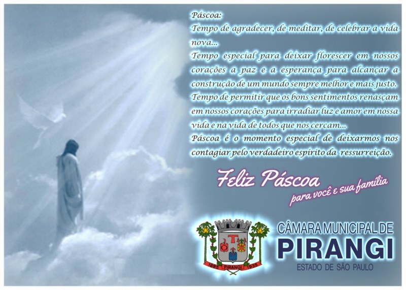 Câmara deseja a todos uma Feliz Páscoa.