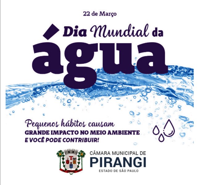 22 de março - Dia Mundial da Água.