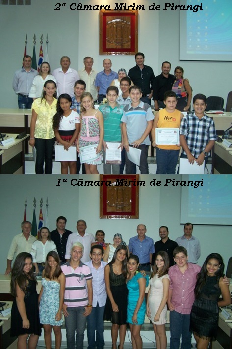 Câmara empossa novos vereadores mirins.