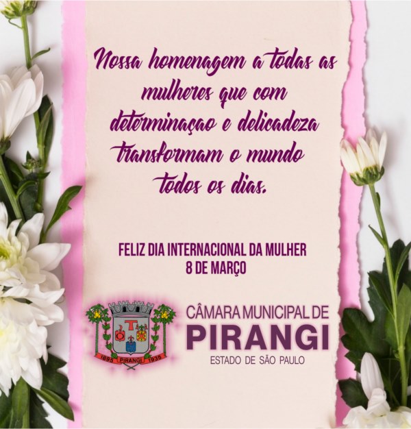 Câmara faz homenagem pelo Dia Internacional da Mulher.