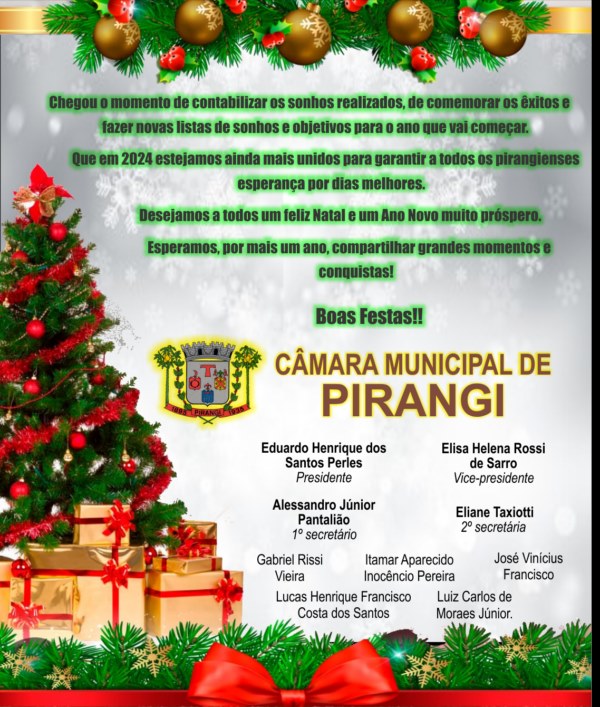 Feliz Natal e próspero Ano Novo!